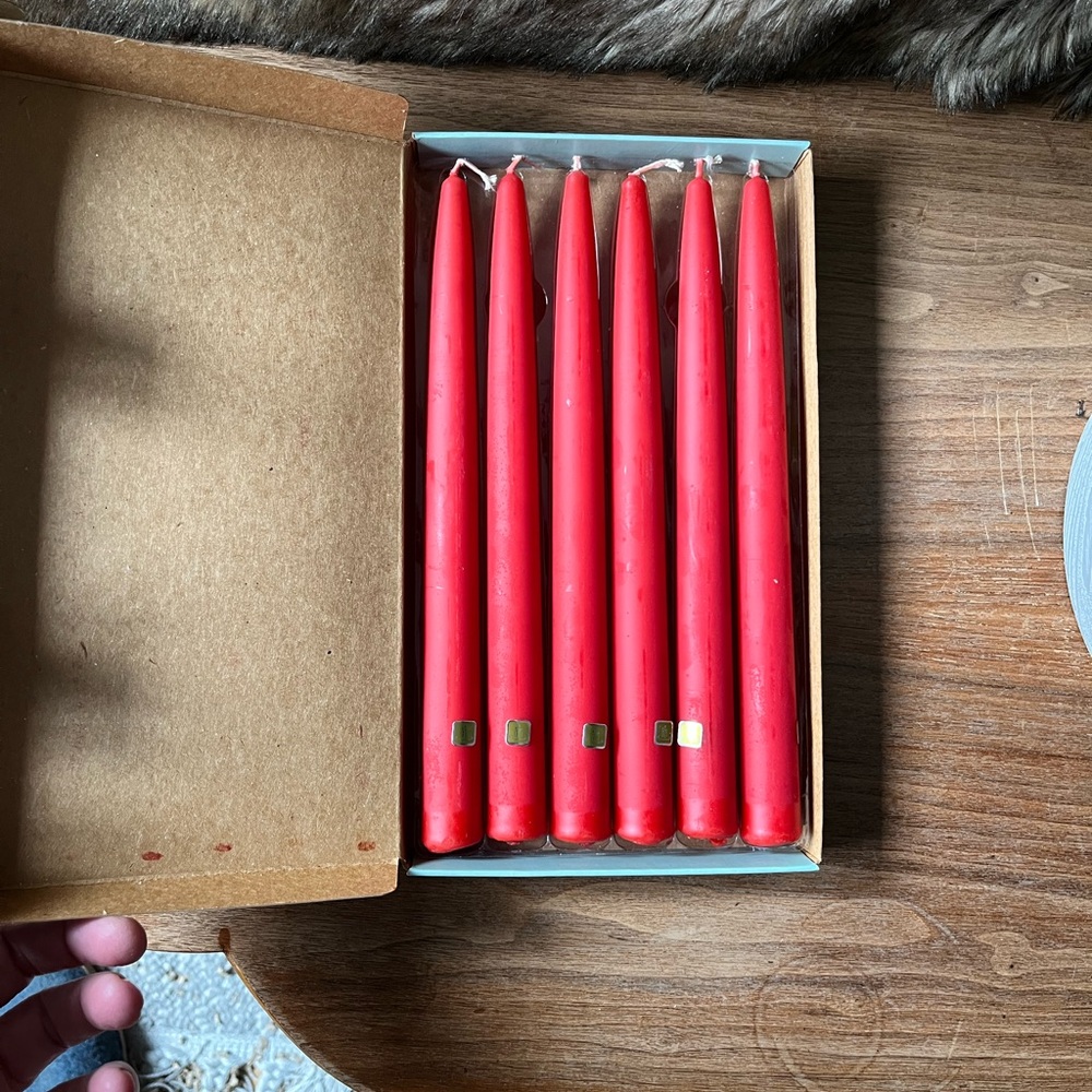 PartyLite Red Christmas Taper Candles
